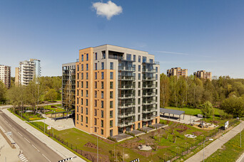 Kaamos uzsāk dzīvokļu tirdzniecību jaunajā deviņstāvu namā Mežaparkā