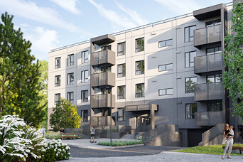 YIT atzīmē spāru svētkus daudzdzīvokļu namā "Grafīts"