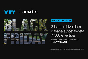 Black Friday piedāvājumi no "YIT LATVIJA": iegādājies "Grafīts" un "Kaivas kvartāls" dzīvokļus izdevīgāk