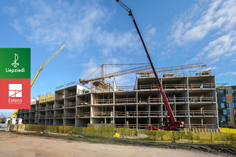 В самом доступном проекте Риги Liepziedi активно идет строительство второго здания