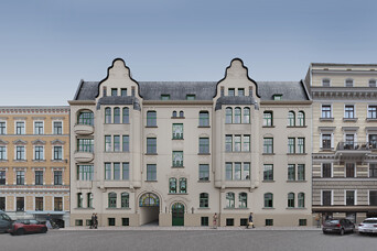 Dzīvokļi izsmalcinātā jūgendstila ēkā - iepazīsti renovēto "Šefela namu" Baznīcas ielā!