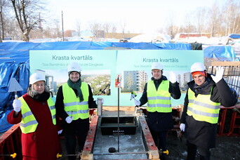 Заложен первый камень нового проекта "Krasta kvartāls" в Московском форштадте