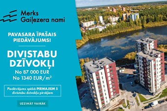 Pavasara piedāvājums "Gaiļezera namos" - divu istabu dzīvokļi no 87 000 EUR!