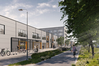 Hepsor multifunkcionālajā biroju kompleksā "StokOfiss U34" nosvinēti spāru svētki: 40% jau rezervēti