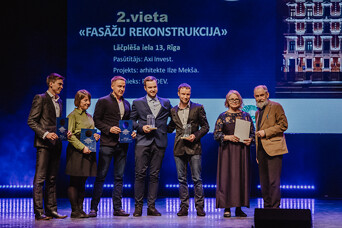 Renovēto namu Lāčplēša ielā 13 augsti novērtē "Latvijas Būvniecības Gada balvā 2018"