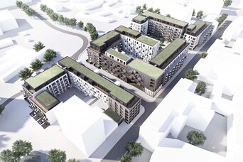 "Merks" sāk būvēt jaunu dzīvojamo kvartālu pie Viesturdārza