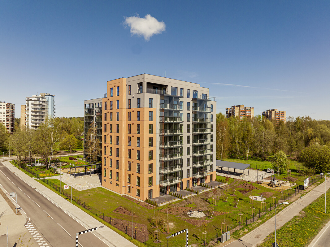 Kaamos uzsāk dzīvokļu tirdzniecību jaunajā deviņstāvu namā Mežaparkā