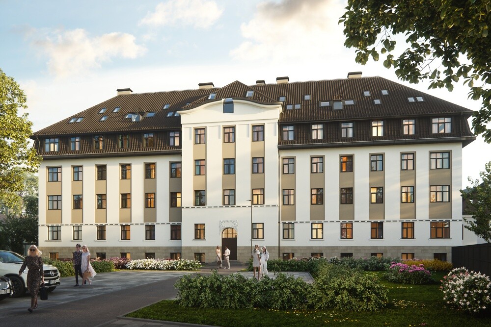 Новинка в Агенскалнсе! Началась резервация квартир в реновированном, историческом доме Goldingena Rezidence