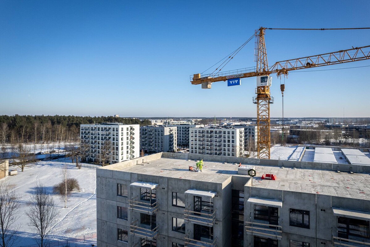 "YIT LATVIJA" svin spāru svētkus "Silvas nami" sestajā namā