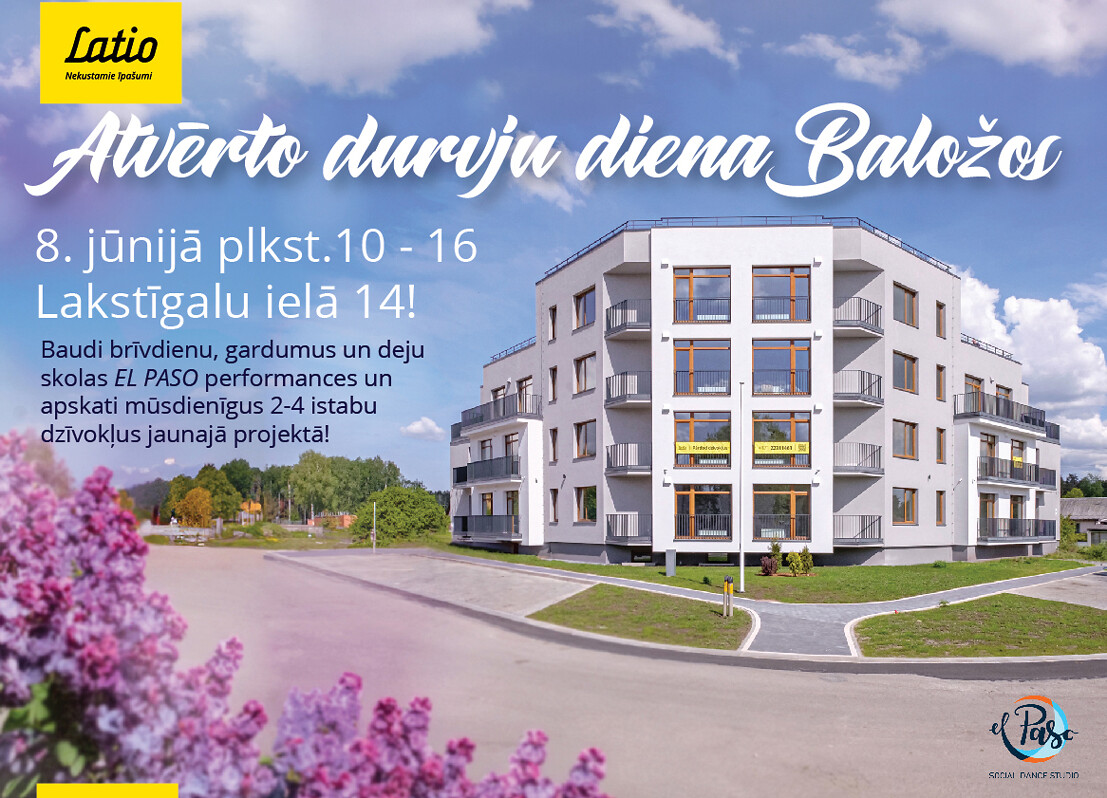 8. jūnijā "Atvērto durvju diena" jaunajā projektā Baložos, Lakstīgalu ielā 14
