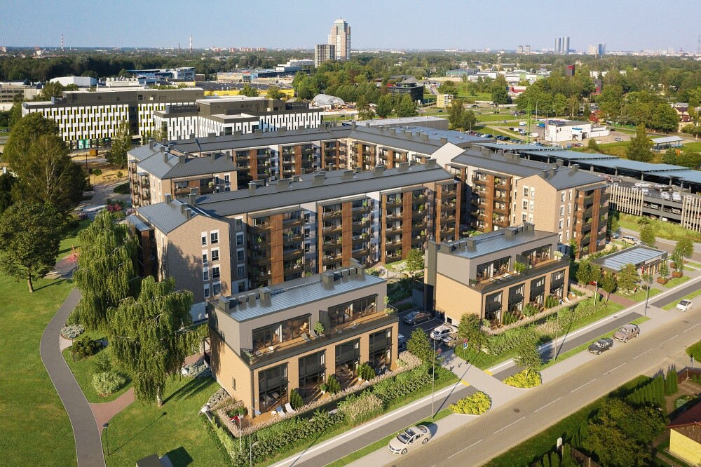 Dzīvojamajā kvartālā Lindenholma ir sākusies dzīvokļu īre un rezervācija iegādei