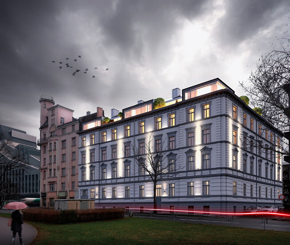 Новые квартиры у Латвийской Национальной библиотеки с видом на Даугаву и Старую Ригу